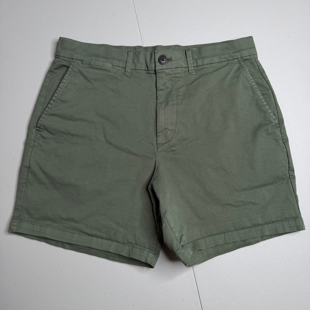 Gap Mens 31 Olive Green 6 Inch Inseam Chino Shorts Stretch Cotton Twill